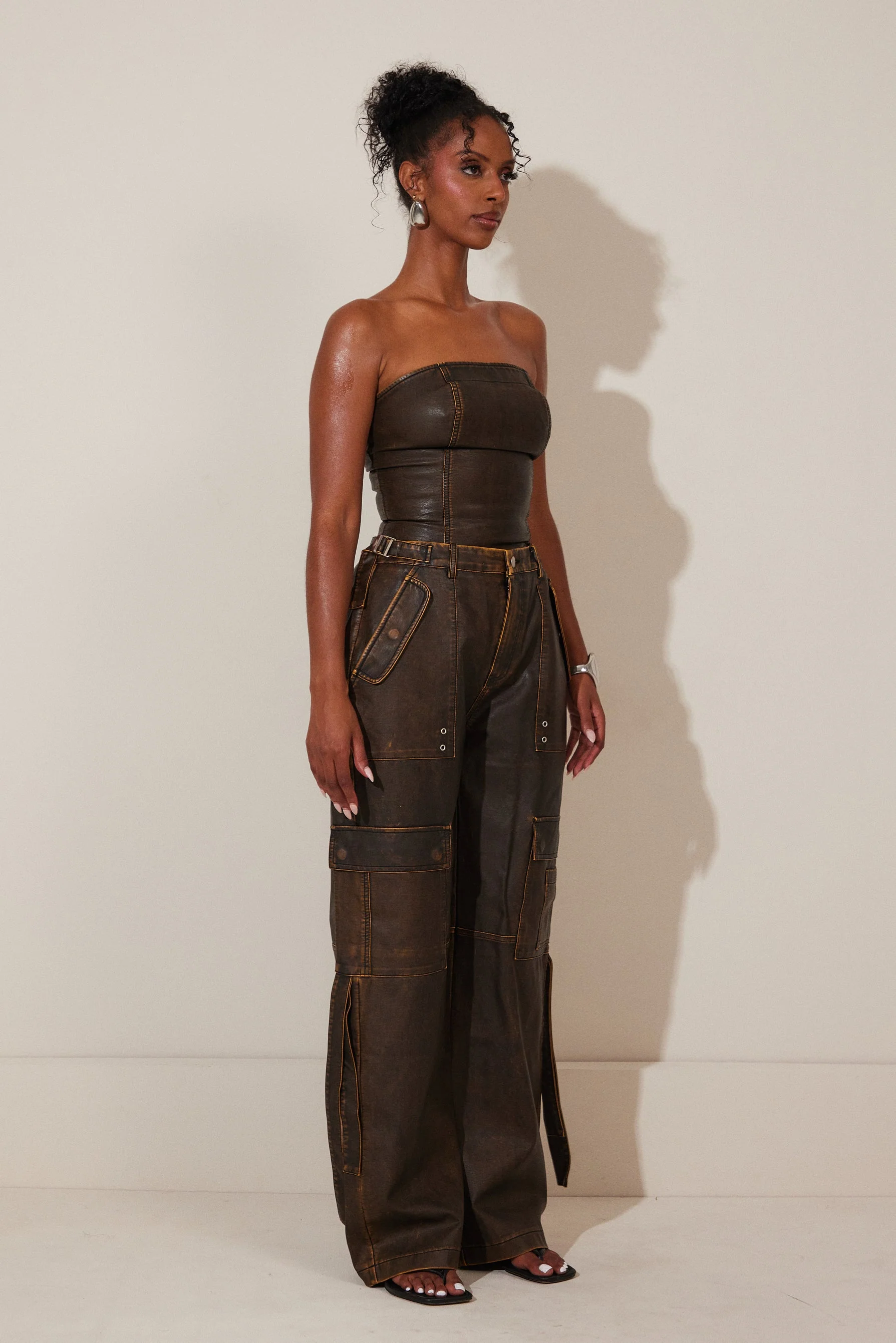 The Zeda Cargos in Brown Wash - Image 7