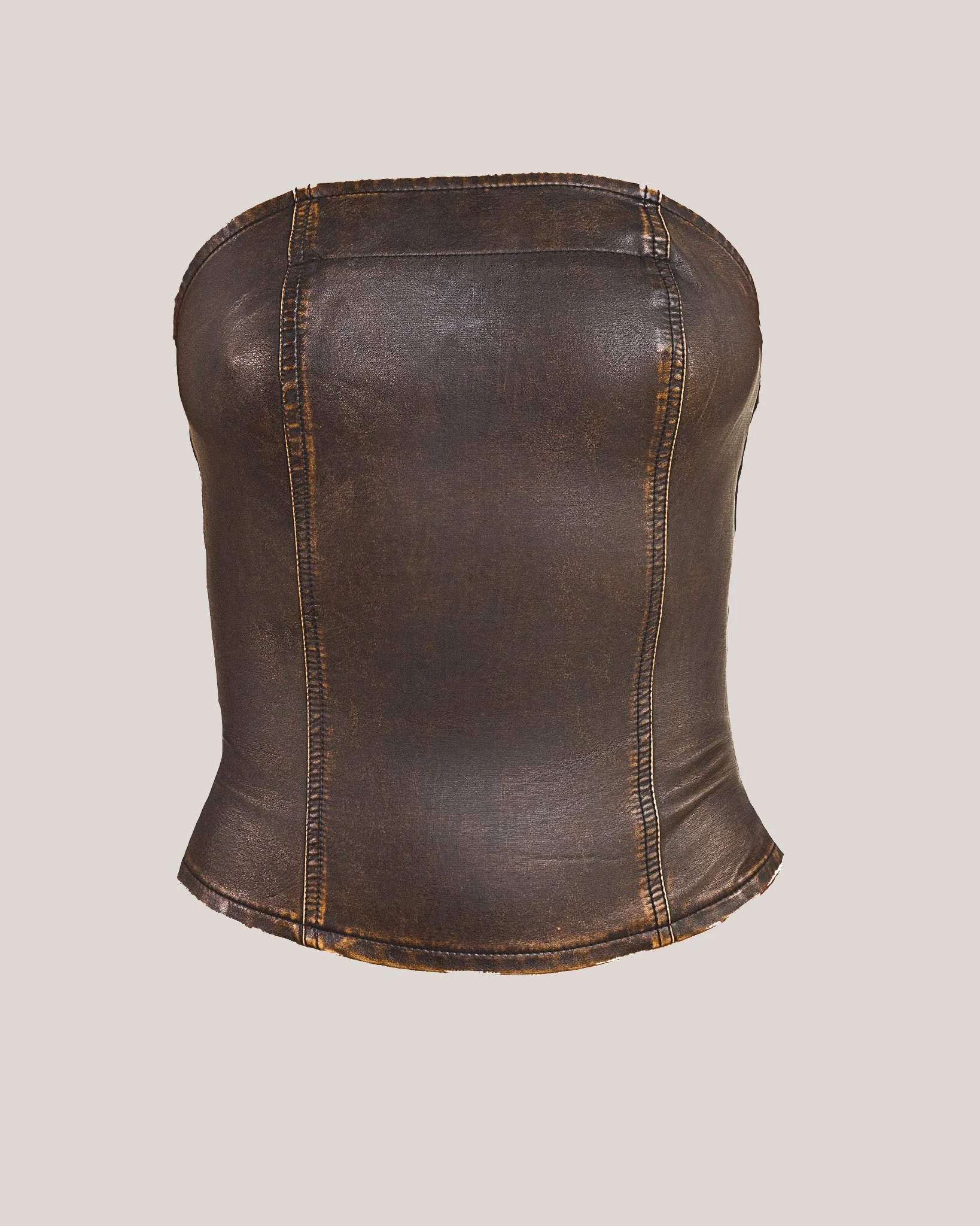 The Zeda Corset in Brown Wash - Image 7