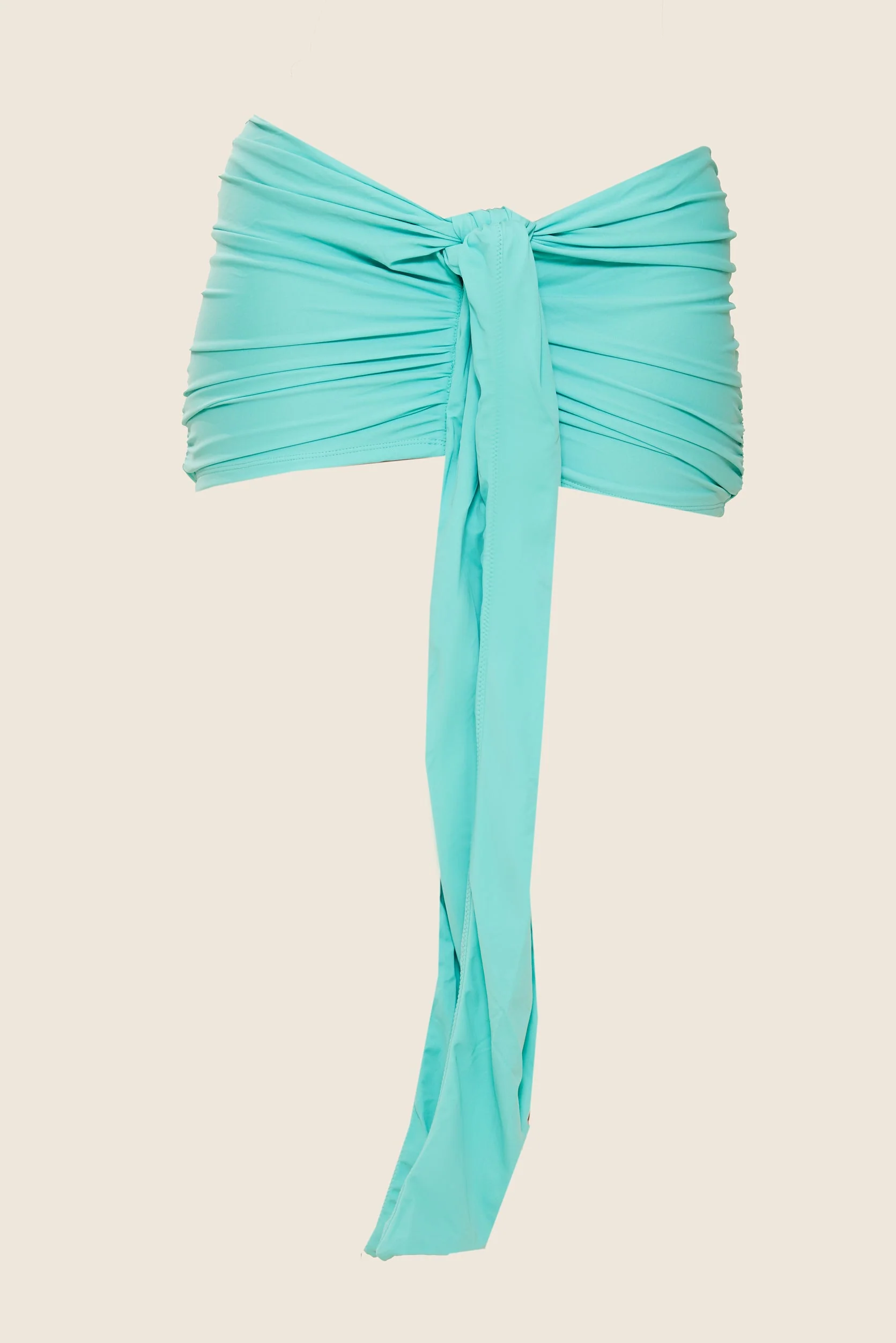 Tie Up Mini Skirt in Aqua Blue - Image 5