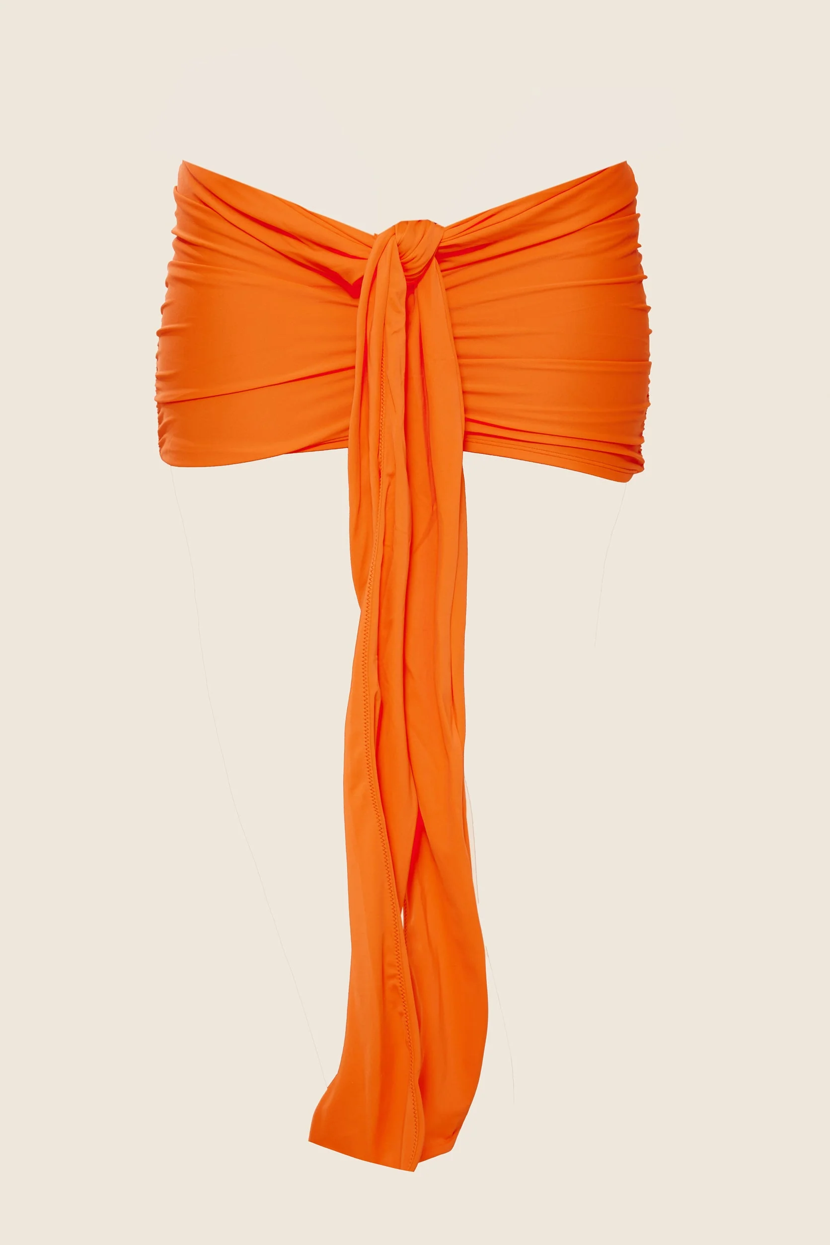 Tie Up Mini Skirt in Bright Orange - Image 7